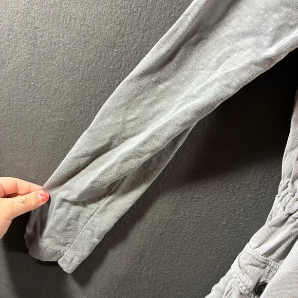 XCVI women jacket xs gray asymmetric open front lagenlook boho moto biker grunge - Picture 3 of 8